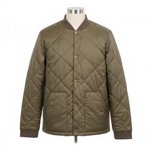 tentree Diamond Padded Bomber Jacket Tundra Green Mens XXL Quilted‎ Winter Coat